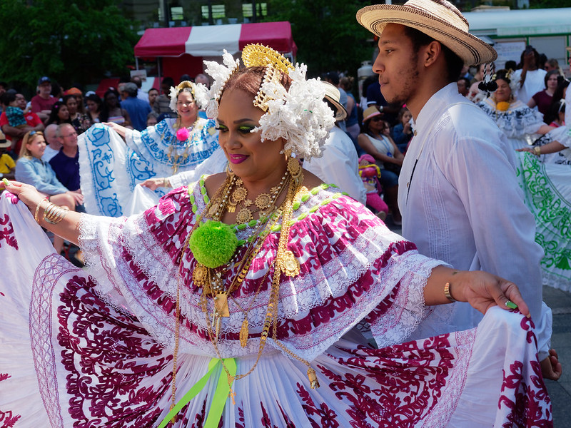 woman dancing at Cincy Cinco festival shows the cities diversity