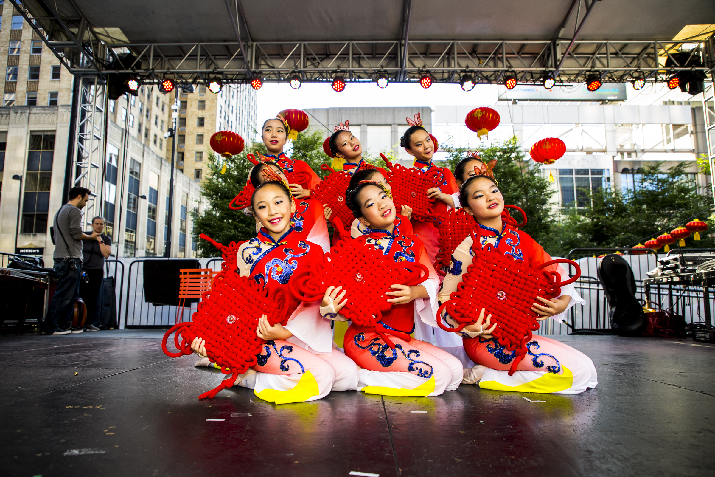 women performing at moon festival during on of cincinnati's many diverse festivals