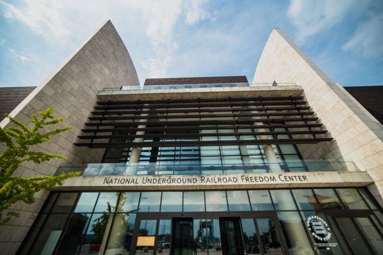 entrance of National Underground Railroad Freedom Center