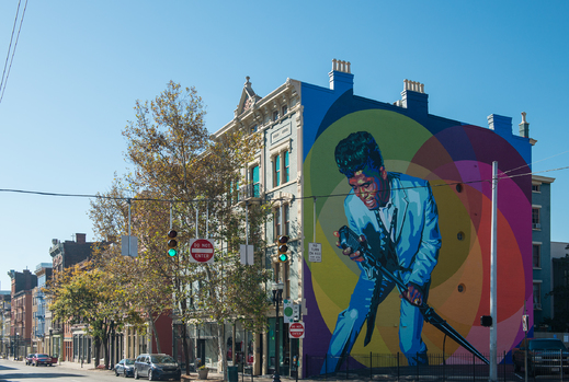 James Brown mural