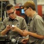 students studying precision engineering at Great Oaks
