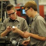 students studying precision engineering at Great Oaks