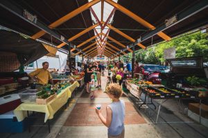 the inside of the Findlay farmers market