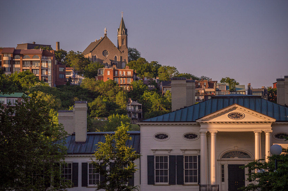 The Taft Museum with Mount Adams neighborhood in the background